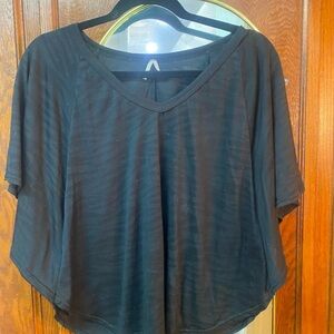 Black Dolman Sleeve Boxy Blouse L